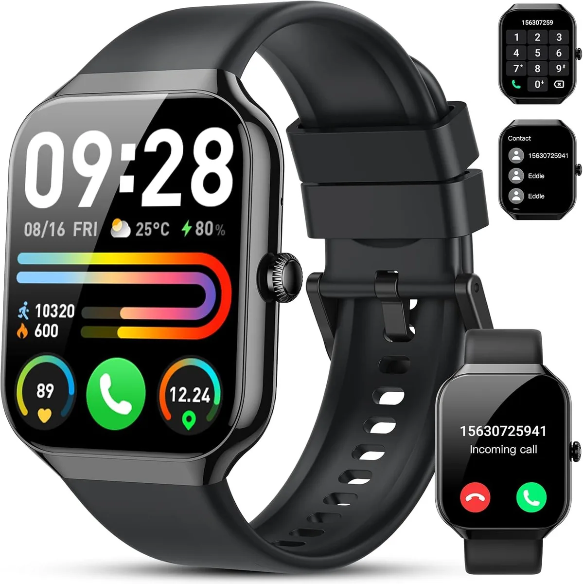 IHDAPP IHDAPP P99 Smart Watch 1.96" Bluetooth 5.3 IP68 Black — produktfoto