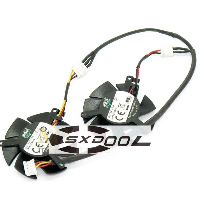 SXDOOL SXDOOL 45 mm MSI R6450 6570 6670 Blizzard V5 graphics card fan 12 V 0.20 A 39 mm hole spacing 2P&amp;3P — product photo