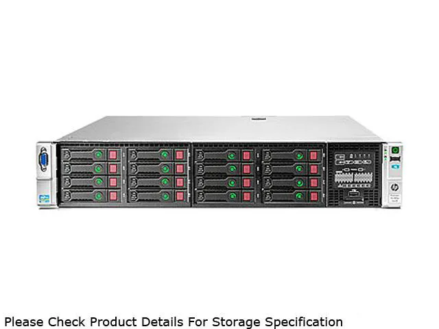Silver 2U rack server with eight front drive bays and redundant power supplies