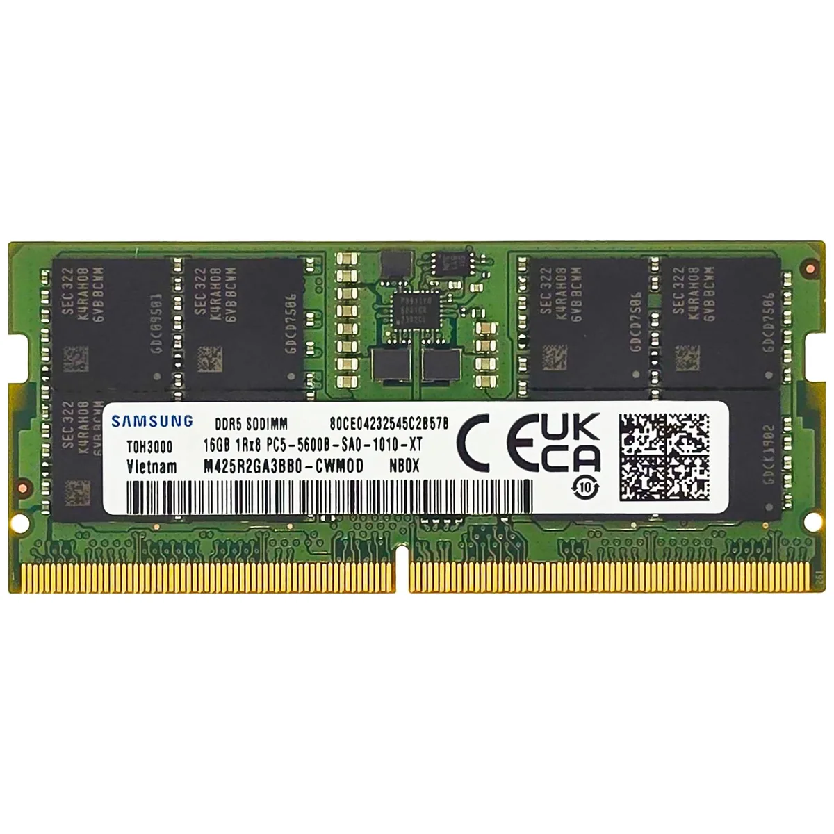 SAMSUNG SAMSUNG 16GB DDR5 5600MHz CL46 1Rx8 1.1V 262-Pin SODIMM laptop RAM M425R2GA3BB0-CWM — foto produk