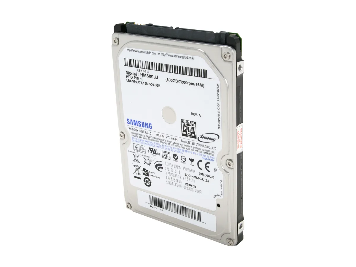 SAMSUNG SAMSUNG HM500JJ 500GB 7200 RPM 16MB Cache SATA 3.0Gb/s 2.5" laptop hard drive — 제품 사진