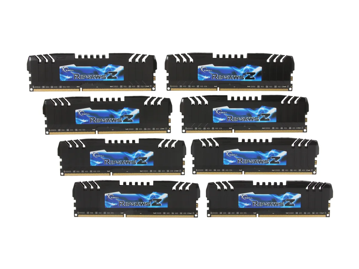 G.SKILL G.SKILL Ripjaws Z F3-17000CL9Q2-32GBZH 32GB (8×4GB) DDR3 2133 CL9 desktop RAM — product photo