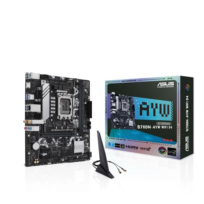 White mATX motherboard with silver heatsinks and black PCB