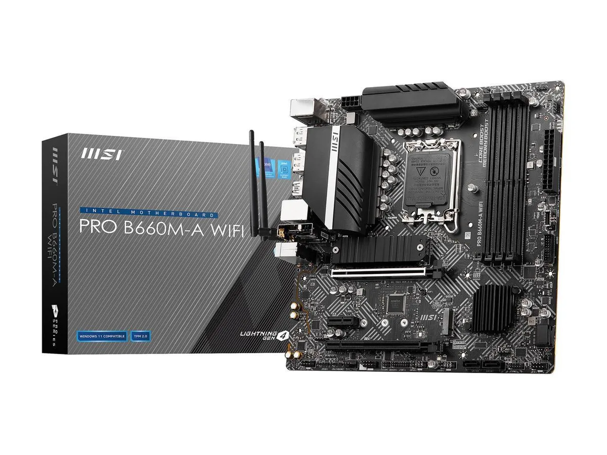 MSI MSI PRO B660M-A WIFI DDR5 Intel motherboard — product photo