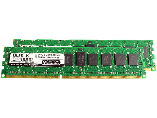 Black Diamond Memory Black Diamond Memory BD8GX21866MTR23 16GB (2 x 8GB) DDR3 1866 ECC Registered server RAM — photo du produit