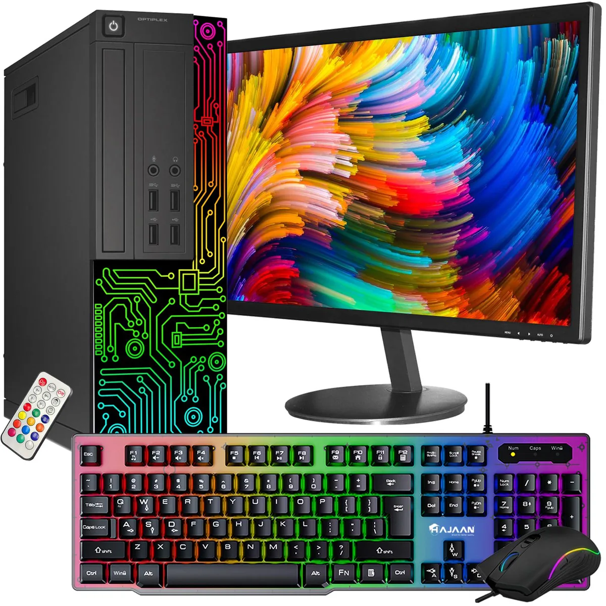 DELL DELL OptiPlex i7 3.40GHz 16GB DDR3 256GB 24" Monitor RGB Gaming PC — product photo