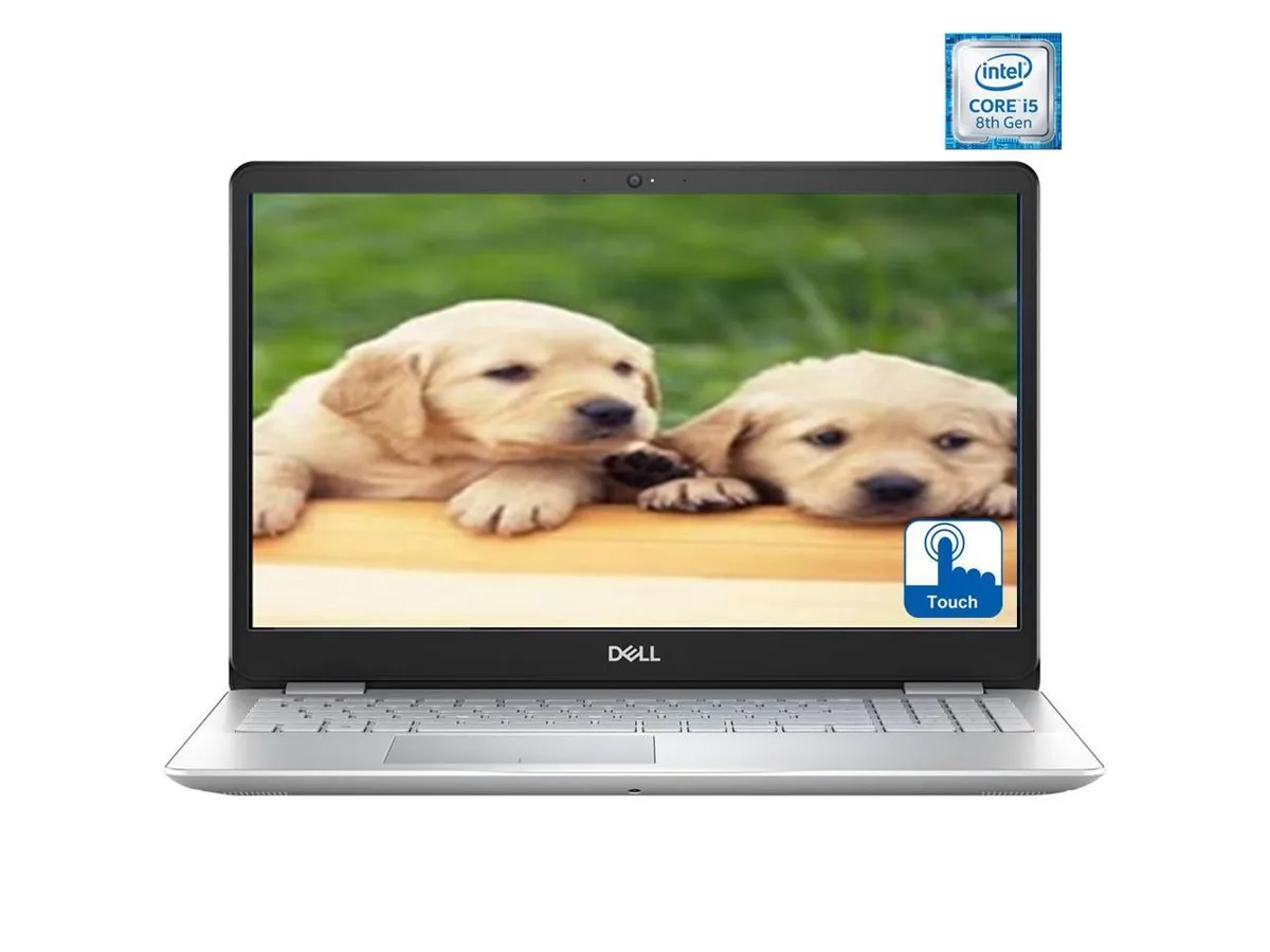 Silver Dell Vostro 3490 14 inch laptop closed on a plain background