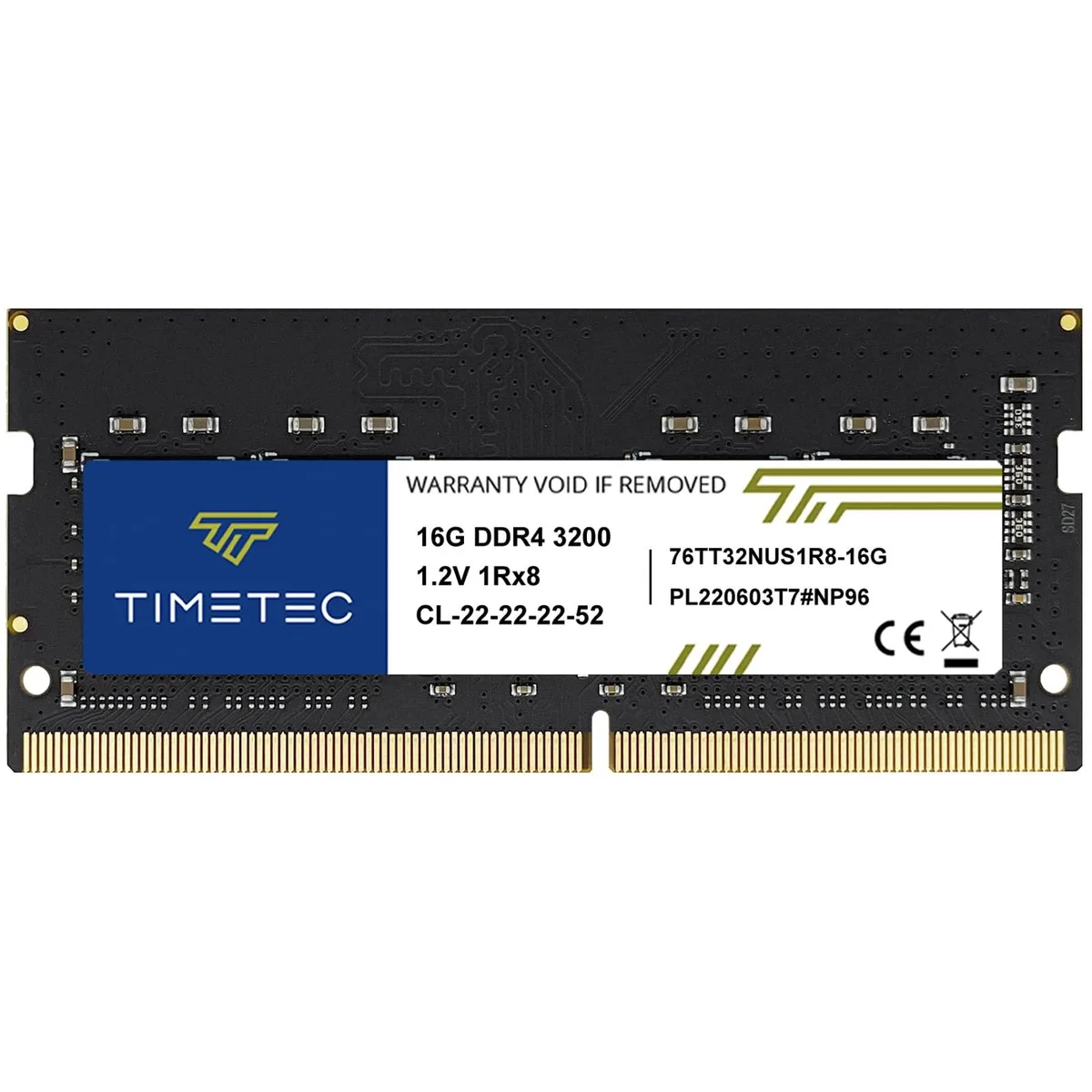 Timetec Timetec 16GB DDR4 3200MHz CL22 260-Pin SODIMM Laptop RAM — produktbild