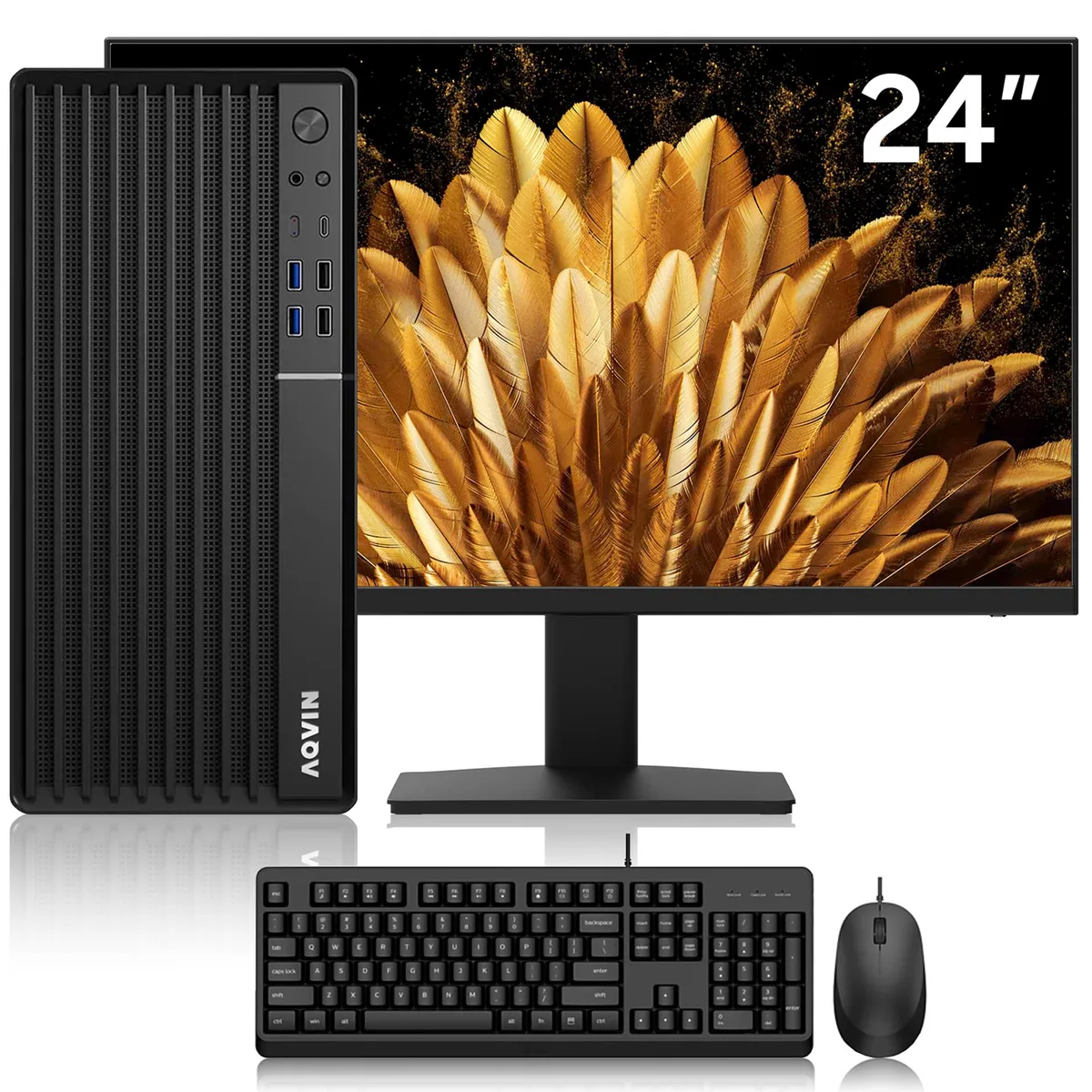 AQVIN AQVIN MTX70 Business Desktop 24" Monitor i5-8400 16GB 512GB — produktbild