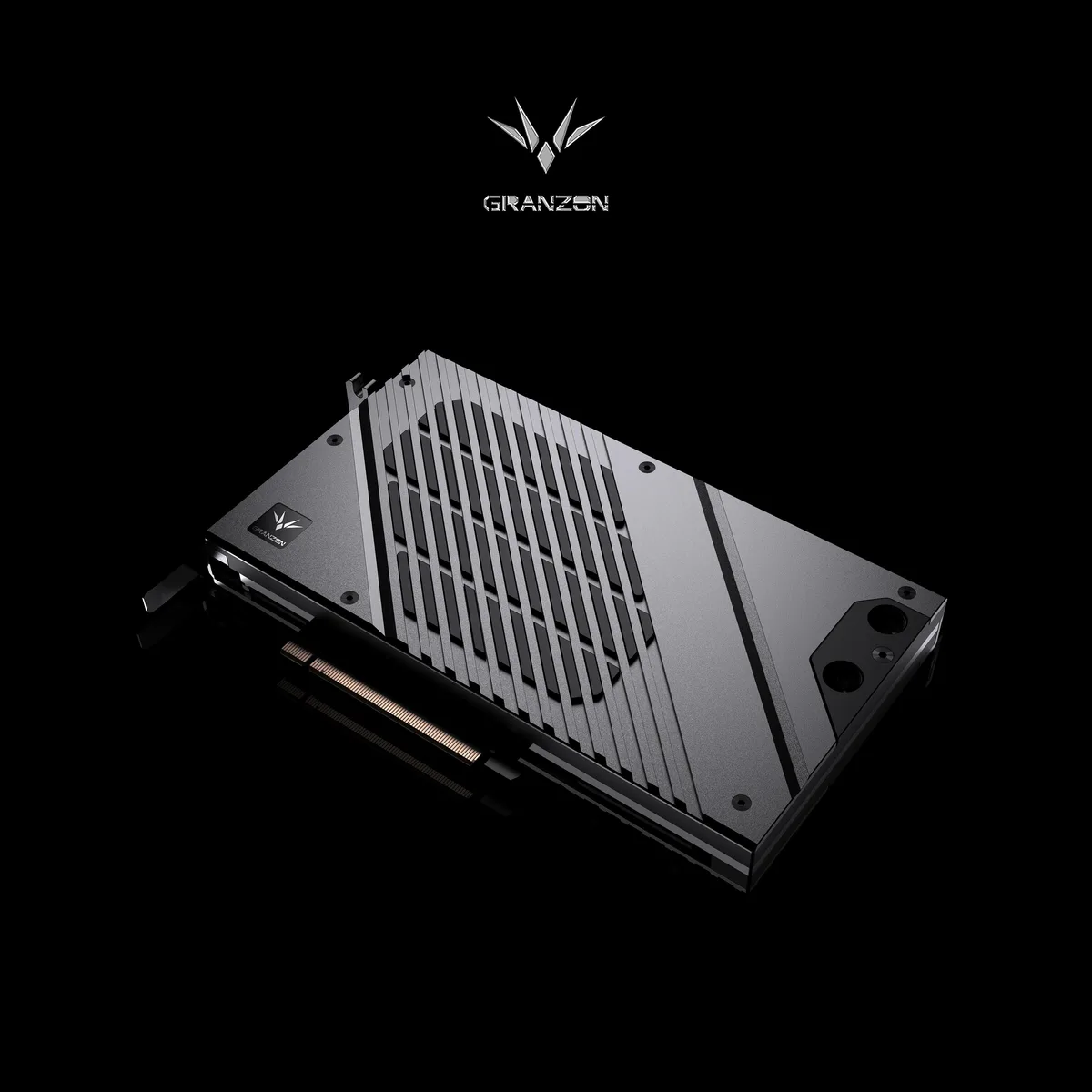Nickel-plated copper GPU water block with acrylic top and black anodised aluminium backplate for RTX 4090 Founders Edition