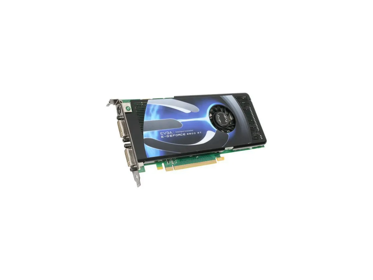 EVGA GeForce 8800 GT graphics card with dual DVI ports and PCIe 2.0 x16 interface