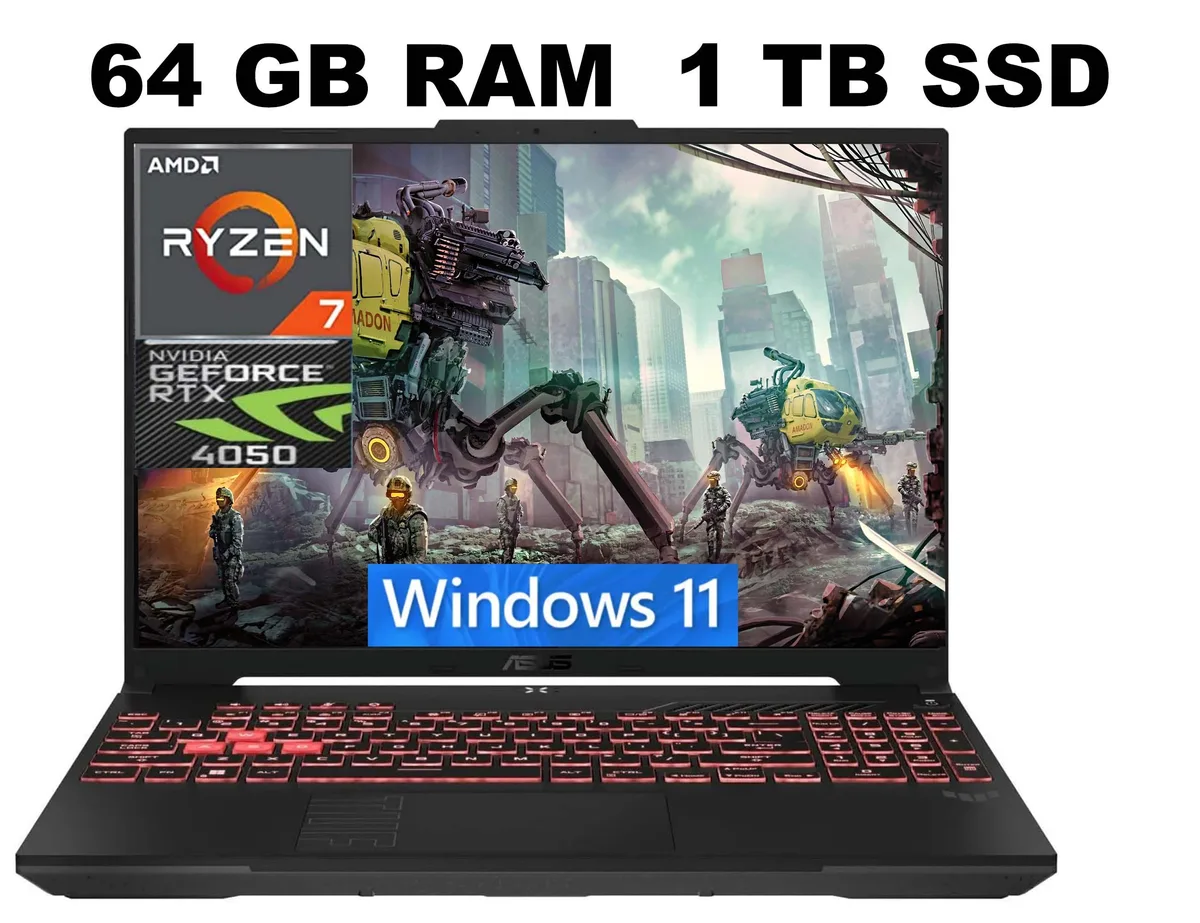 Black 16 inch gaming laptop with matte finish and backlit keyboard