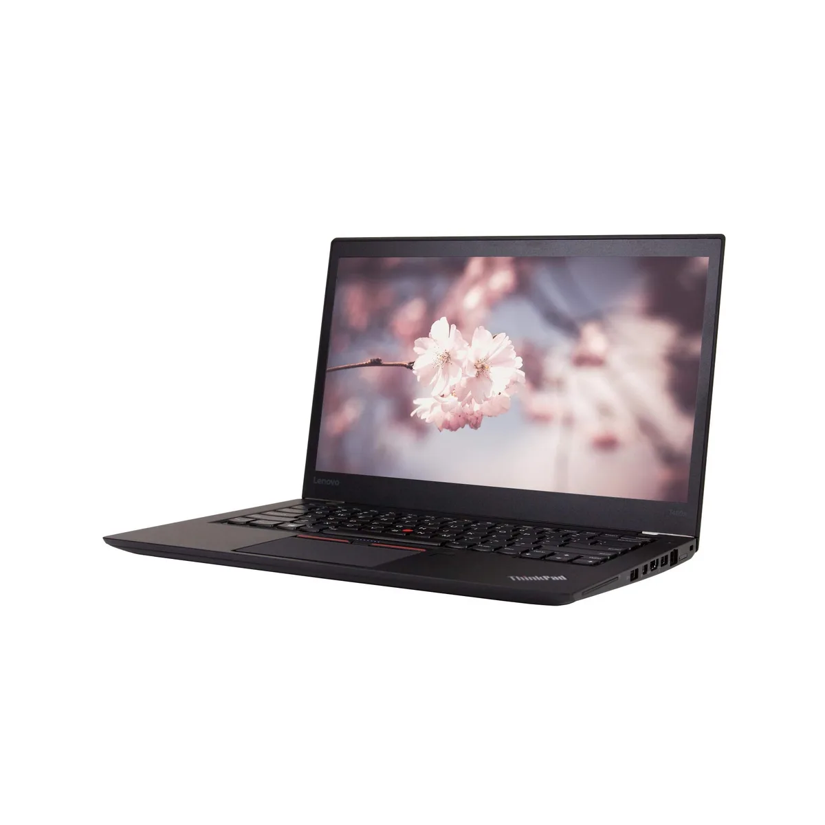 Black 14-inch ThinkPad T460s laptop closed, matte finish, red TrackPoint visible