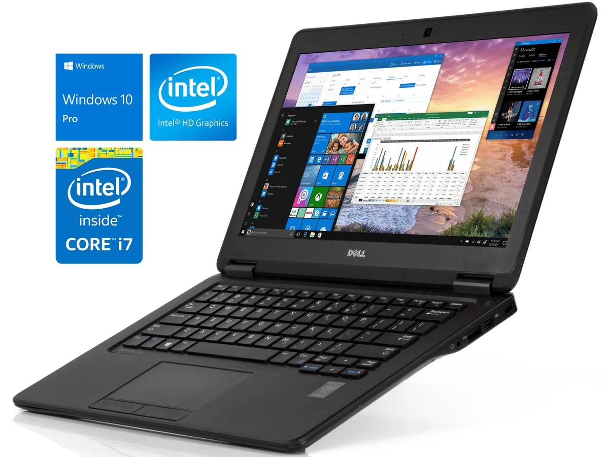 Black ultrabook with 12.5 inch HD display, spill-proof keyboard and compact chassis