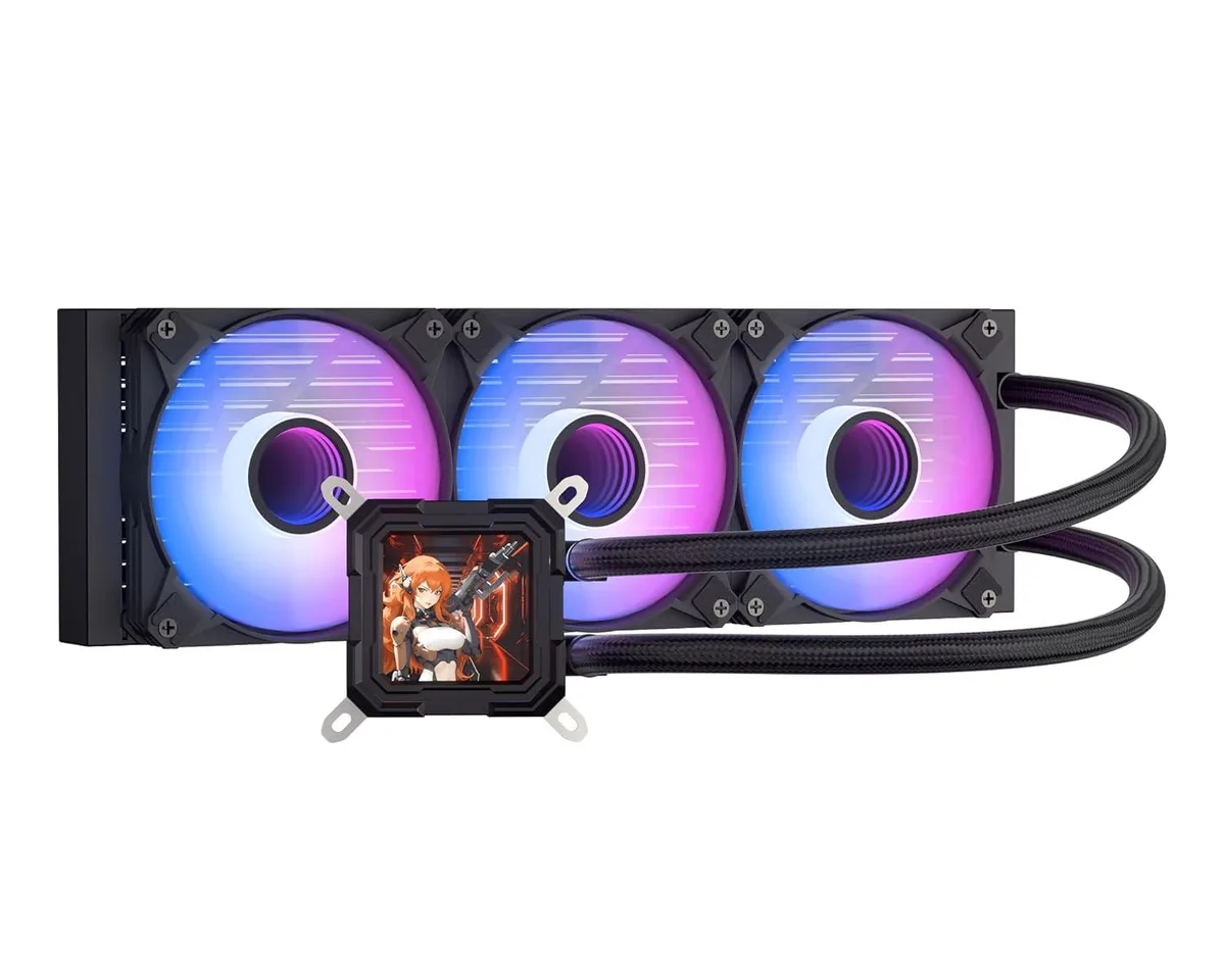 darkFlash darkFlash DF-DV360S-BK 360 mm liquid cooler 3.2" LCD screen black — photo du produit
