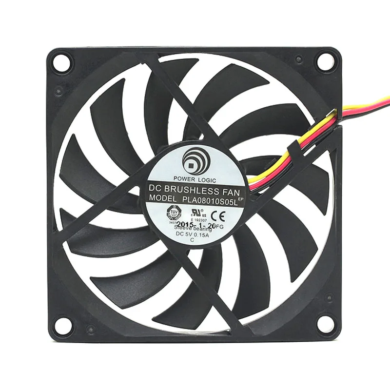 SXDOOL SXDOOL PLA08010S05L 80mm 5V 0.15A USB case fan — preces foto