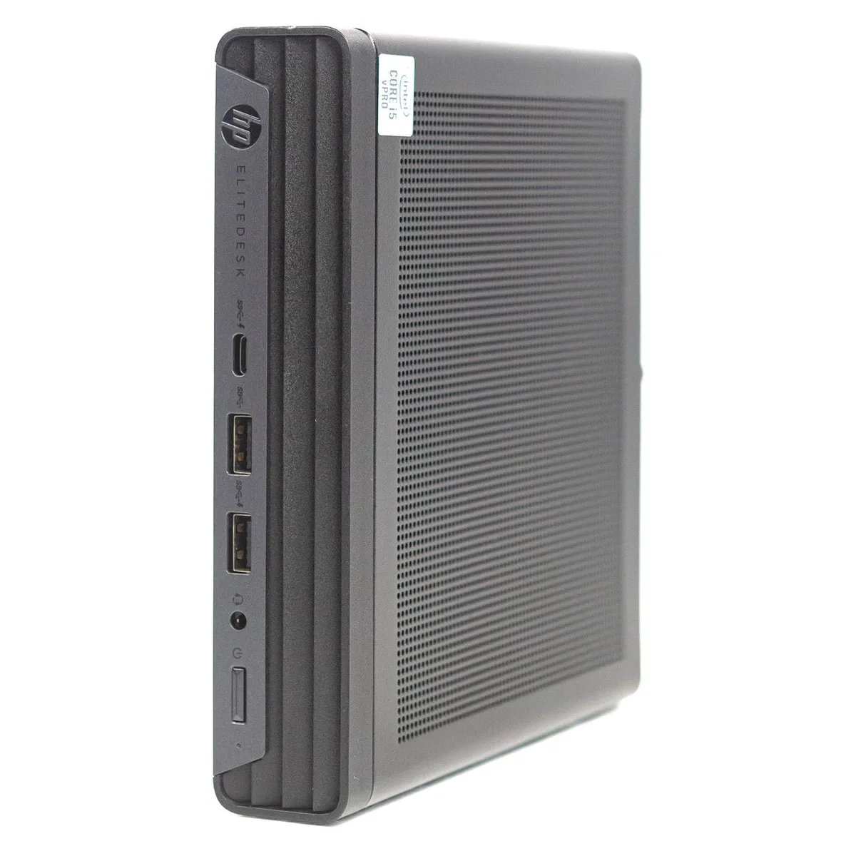 Small black square desktop PC with compact mini form factor