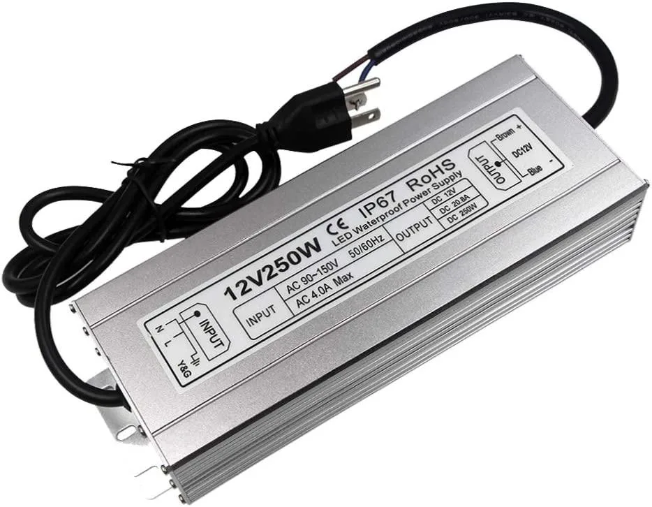 BONAEVER BONAEVER 250W 12V 20.83A IP67 Waterproof LED Power Supply — photo du produit