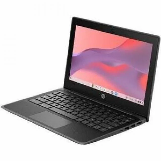 Jet Black HP Fortis G1i 14 inch Chromebook closed lid matte finish