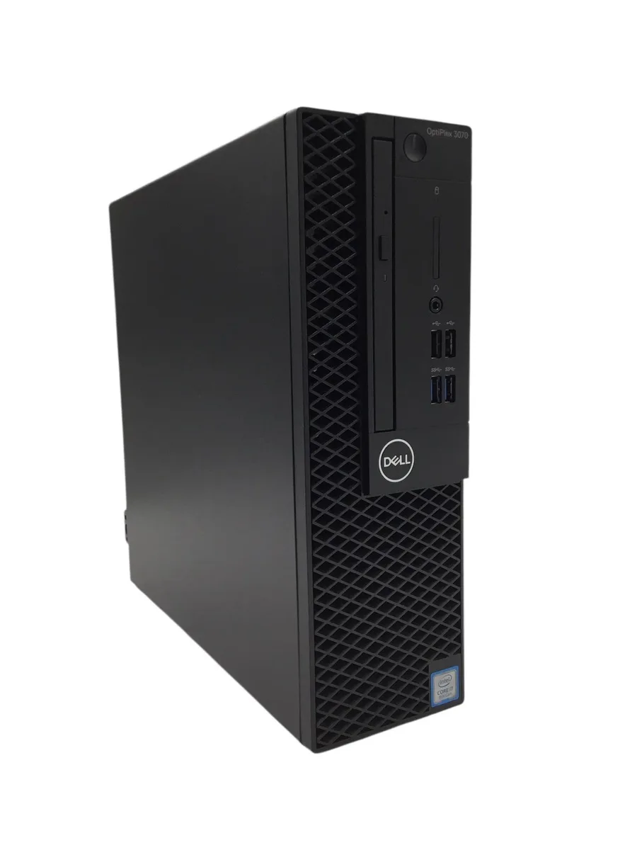 Compact black Dell Optiplex 3070 SFF desktop tower with DVD drive slot