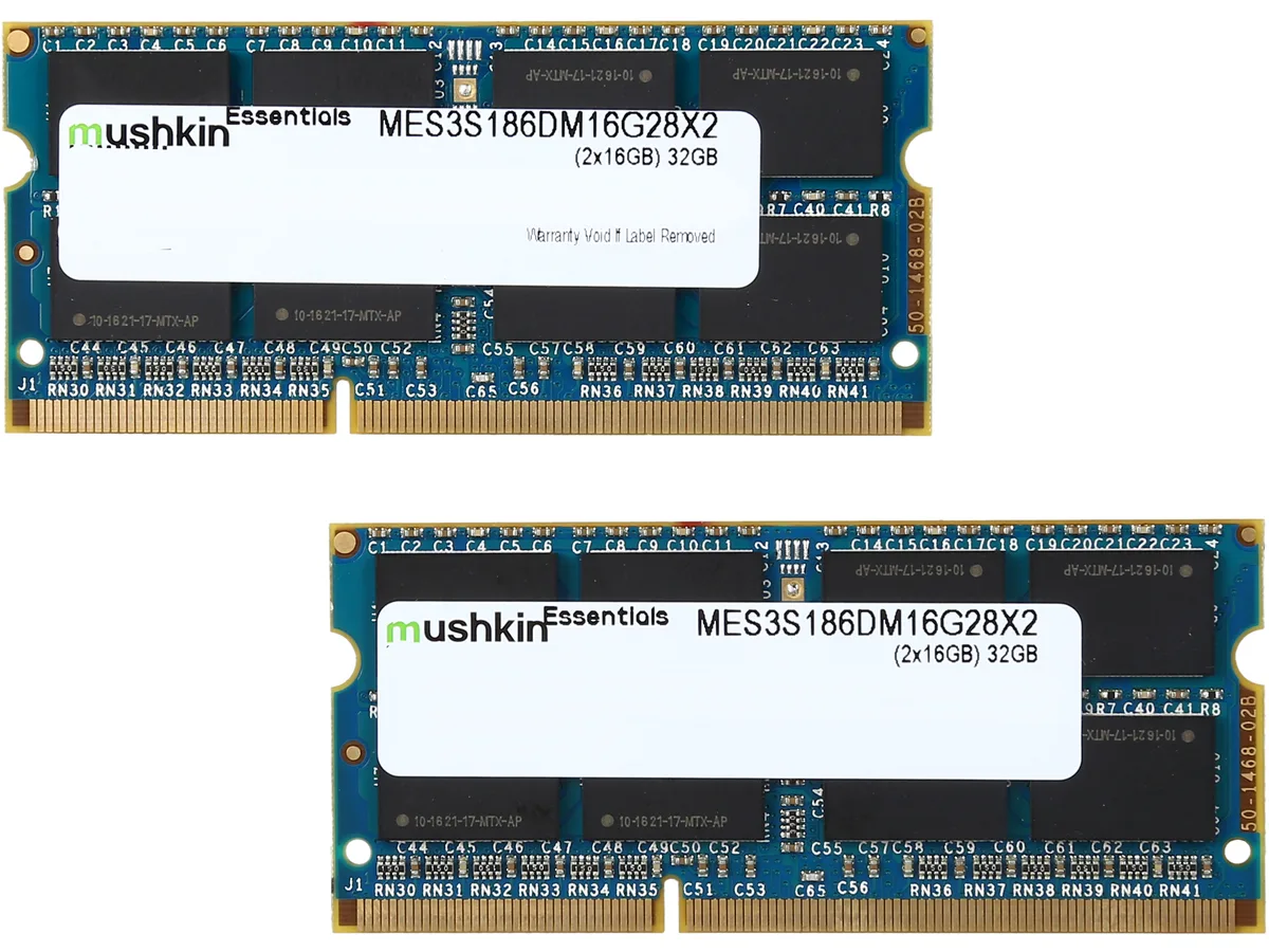 Mushkin Enhanced Mushkin Enhanced MES3S186DM16G28X2 32GB (2 x 16GB) DDR3L 1866 laptop RAM — productfoto