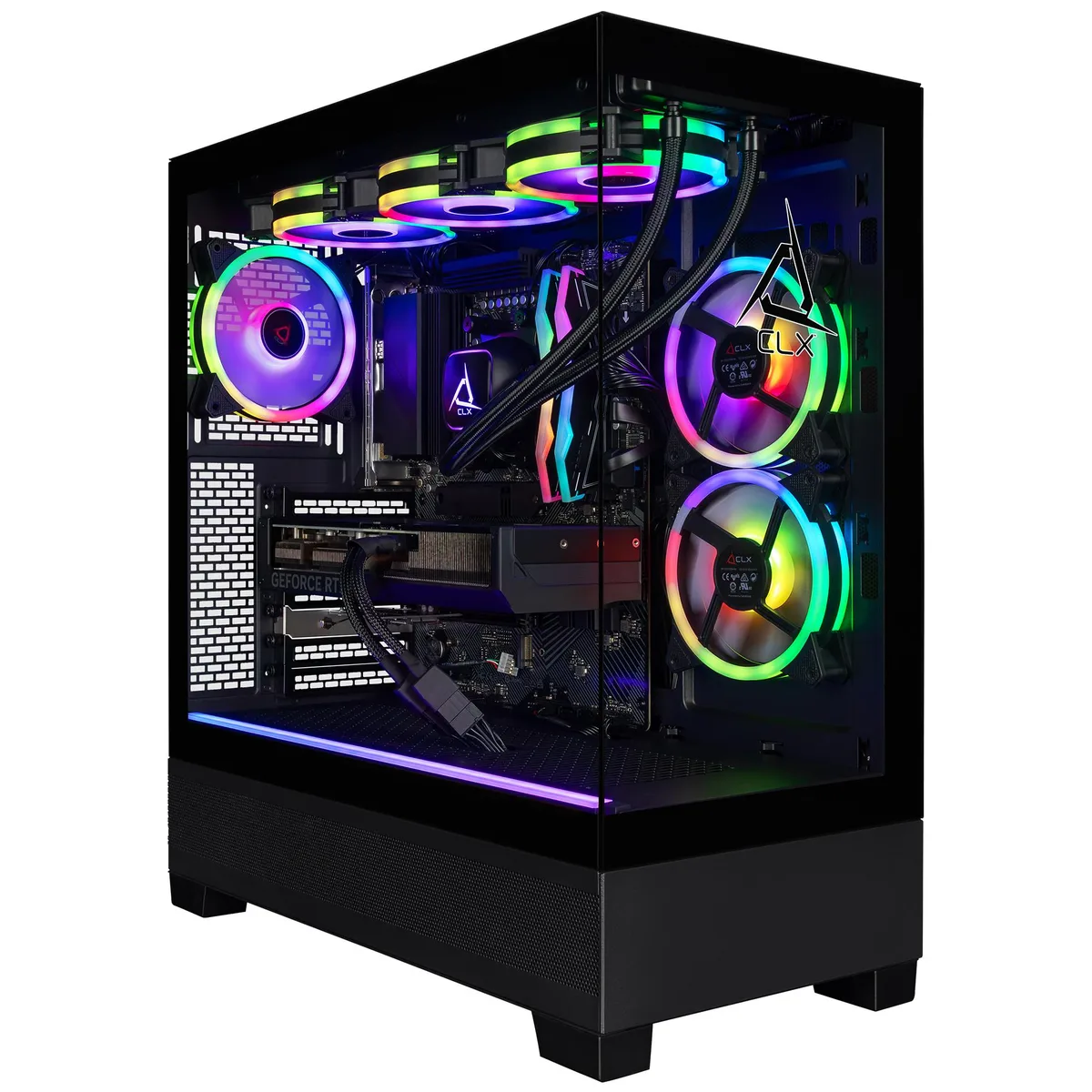 CLX Gaming CLX Gaming TGMSETRTU5105BM gaming PC Ryzen 7 9800X3D 32GB DDR5 RTX 5080 2TB — photo du produit
