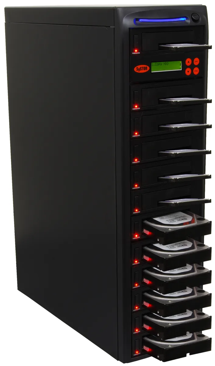 Systor Systor SYS1011HS-DP 1-to-11 SATA Duplicator 90MB/s Dual Port Hot Swap — produktfoto