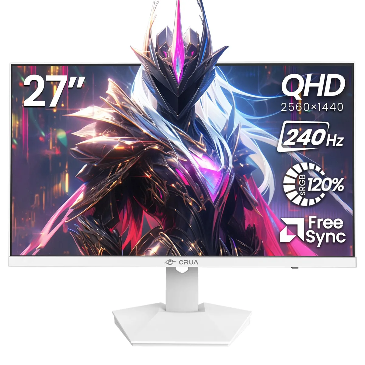 CRUA CRUA 27" 240Hz QHD IPS Gaming Monitor White — photo du produit