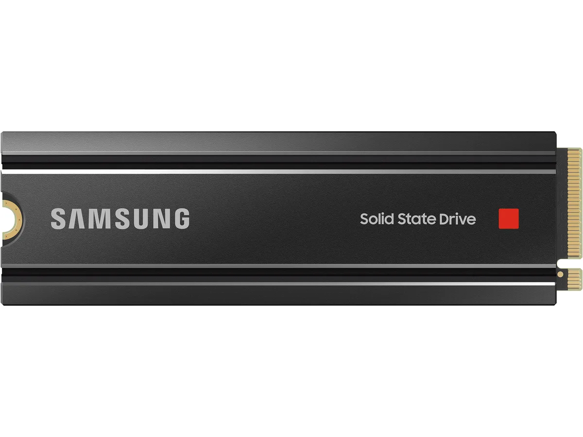 Samsung 980 PRO 2TB M.2 2280 SSD with black heatsink