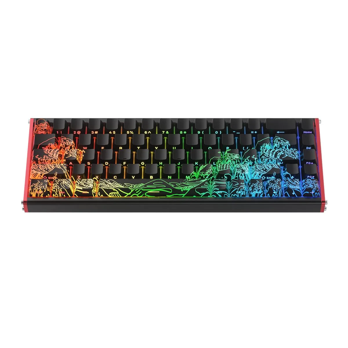 Ajazz Ajazz ALUX68 Aluminum Wired Gaming Keyboard Gradient Ukiyo-e Magnetic Grain Switch — product photo