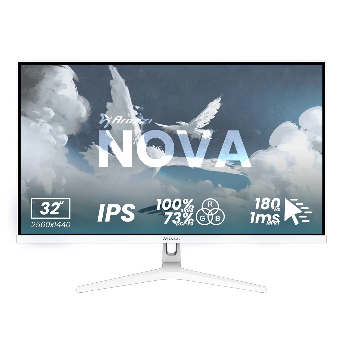 Arozzi Arozzi Nova 32" 180Hz Gaming Monitor White — product photo
