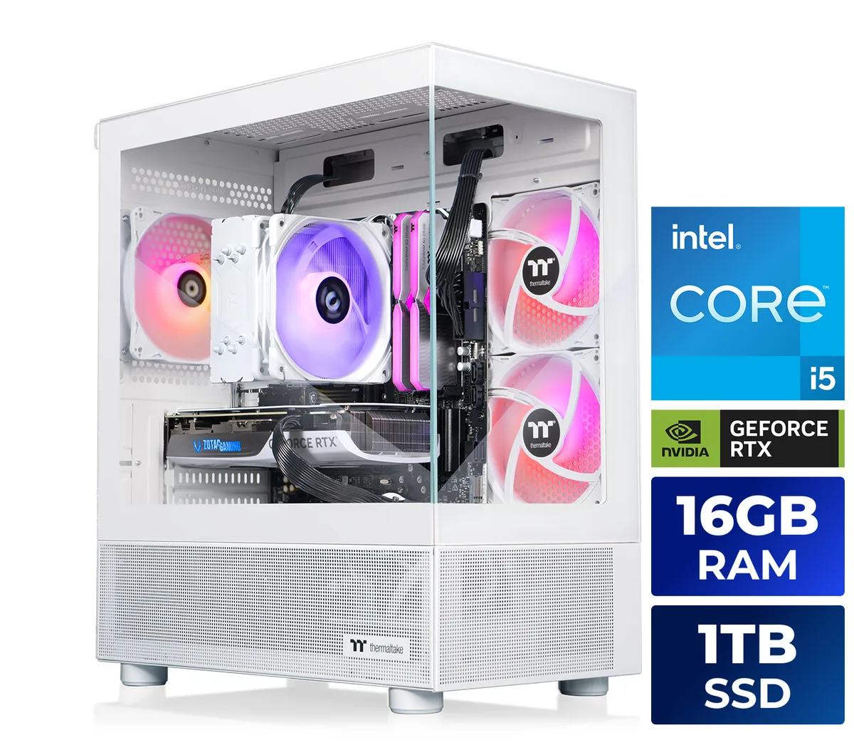 Thermaltake Thermaltake N17S-B76R-560-LCS gaming PC i5-14400F 16GB DDR4 1TB RTX 5060 — product photo