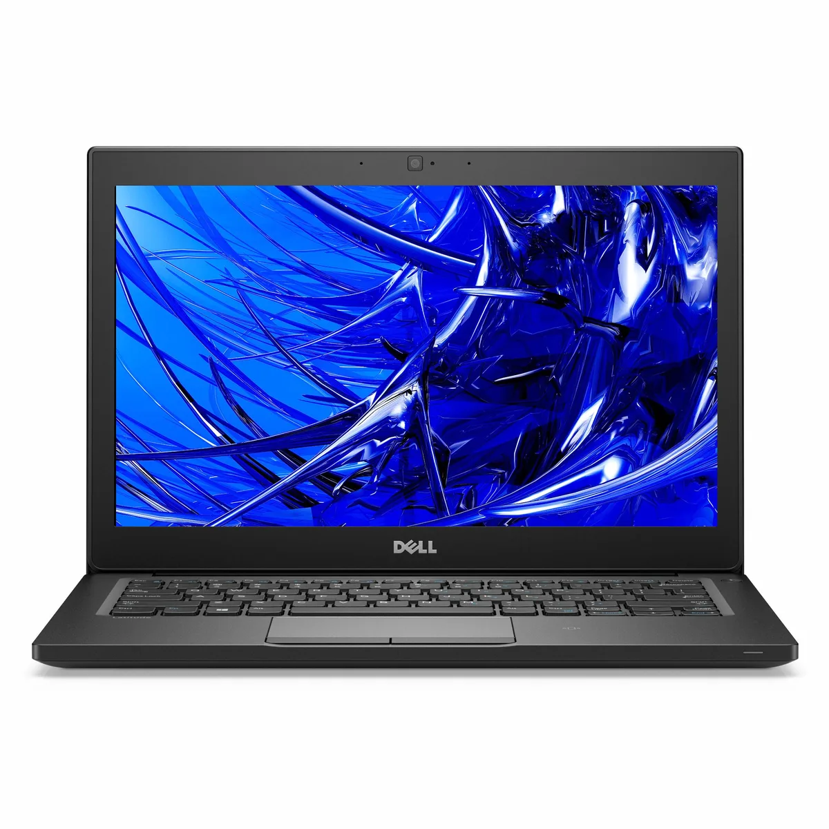 Black Dell Latitude E7280 laptop, 12.5 inch non-touch screen, compact form factor, matte finish