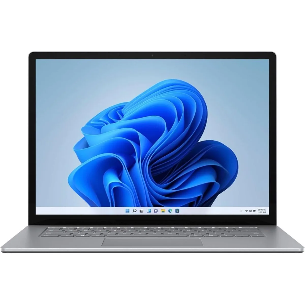 Silver 13.5 inch touchscreen laptop with Alcantara keyboard deck