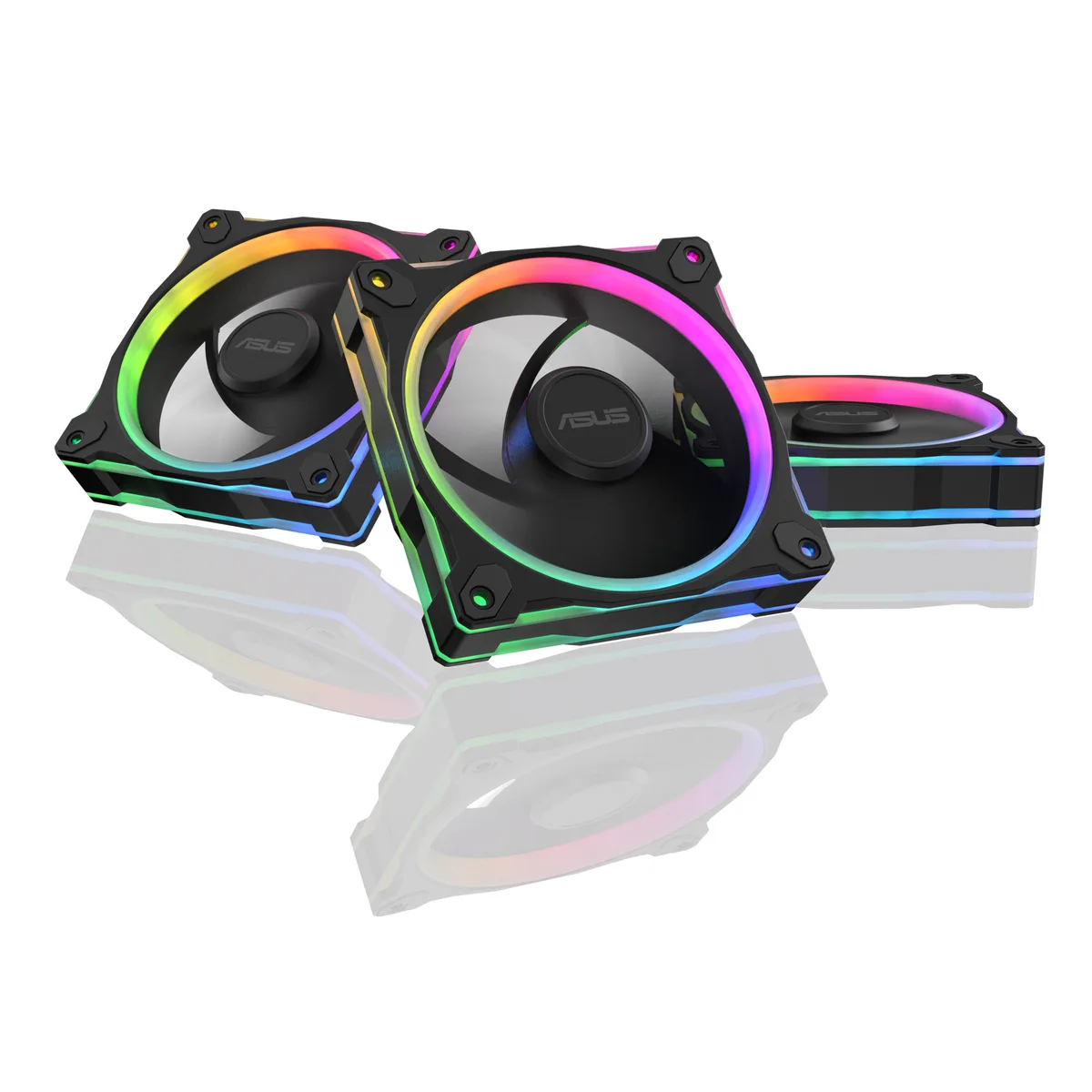 ASUS ASUS Prime MR120 ARGB 28mm 120mm Case Fan 3-Pack Black — productfoto