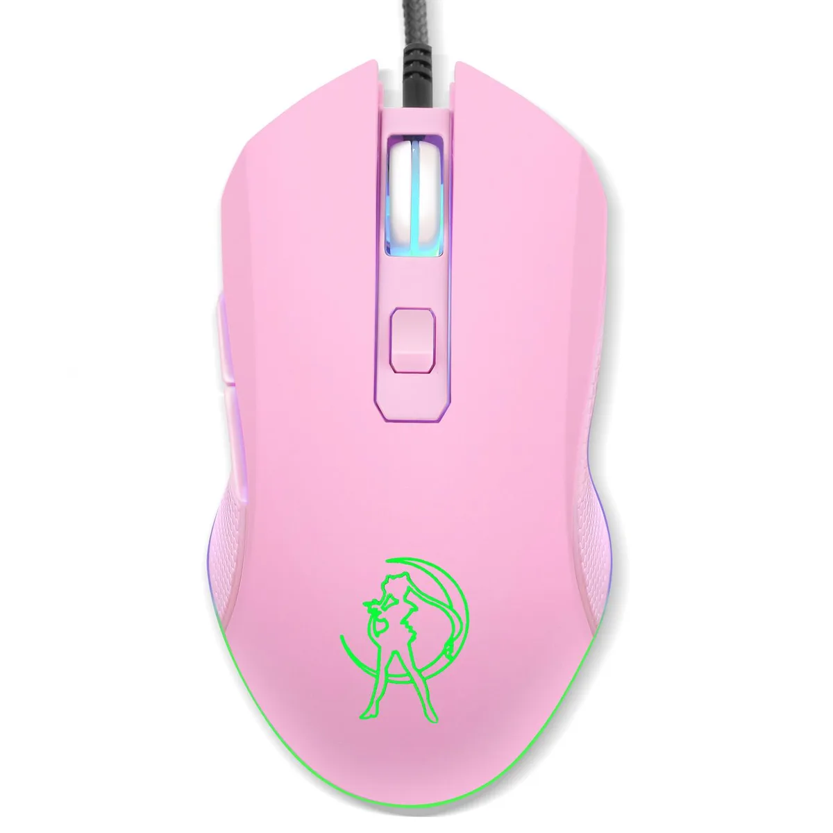 Corn Electronics Corn Electronics Gaming Mouse Pink Silent Button 800-2400 DPI — Produktfoto
