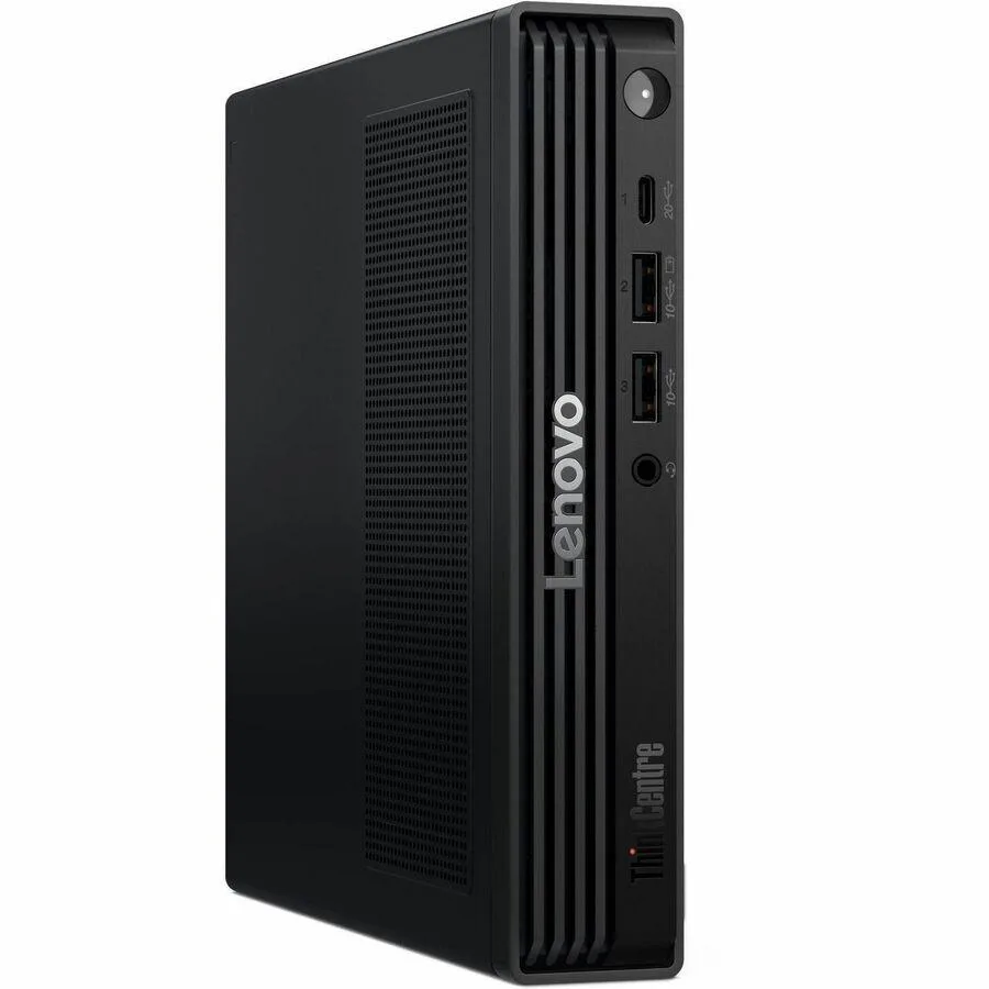 Tiny black desktop box with keyboard and mouse