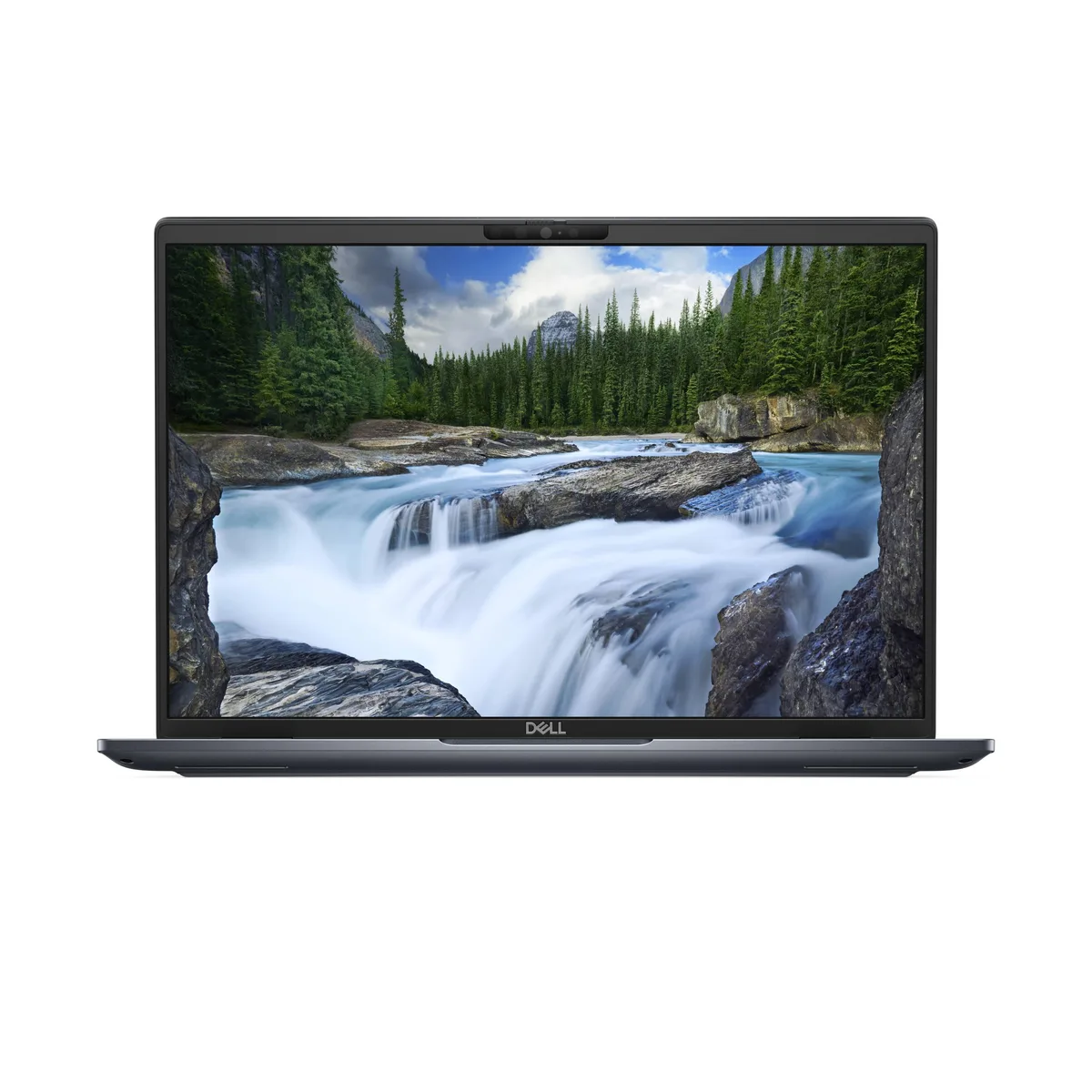 Silver-gray Dell Latitude 7450 laptop, 14 inch FHD+ touchscreen, closed lid showing light scratches