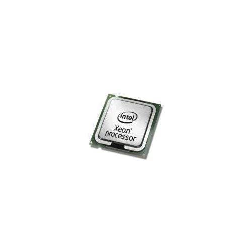 Green rectangular server processor with gold contacts and silver heat spreader