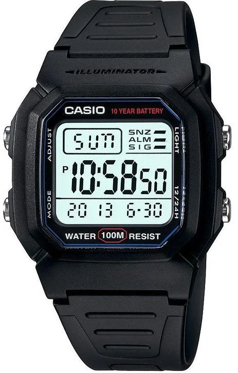 CASIO CASIO W-800-1AVCF watch 37 mm 100 m 10 yr battery — product photo