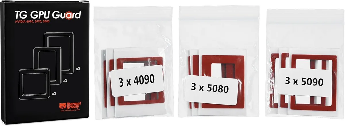 Thermal Grizzly Thermal Grizzly TG-GG-01 GPU Guard Gasket RTX 4090/5080/5090 9pcs — 商品照片