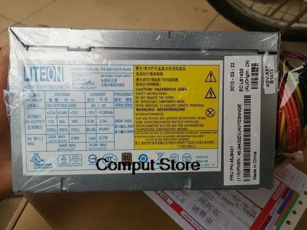 KHACHIMO KHACHIMO 280W Power Supply PS-5281-02VA FRU 45J9433 — toote foto