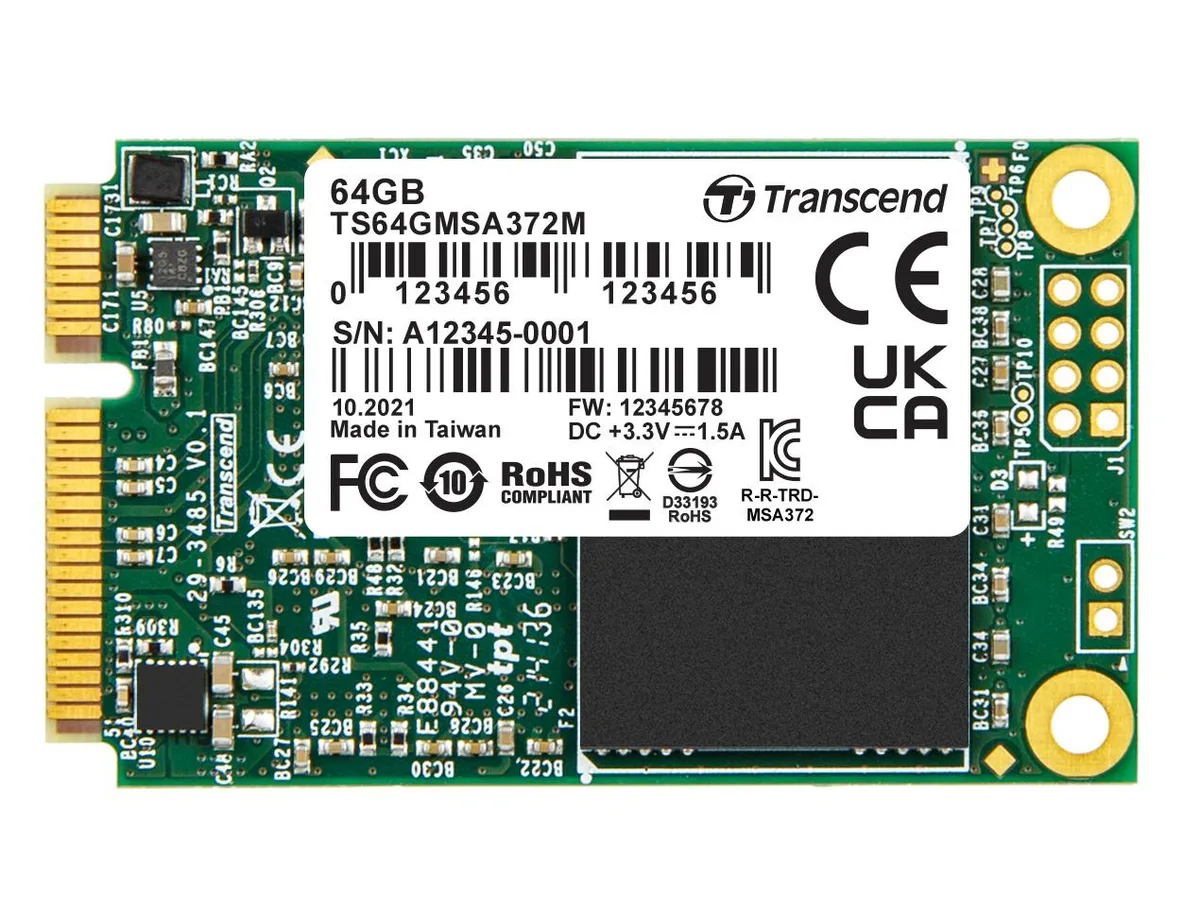 Transcend Transcend 64GB mSATA SSD SATA3 MLC internal SSD — product photo