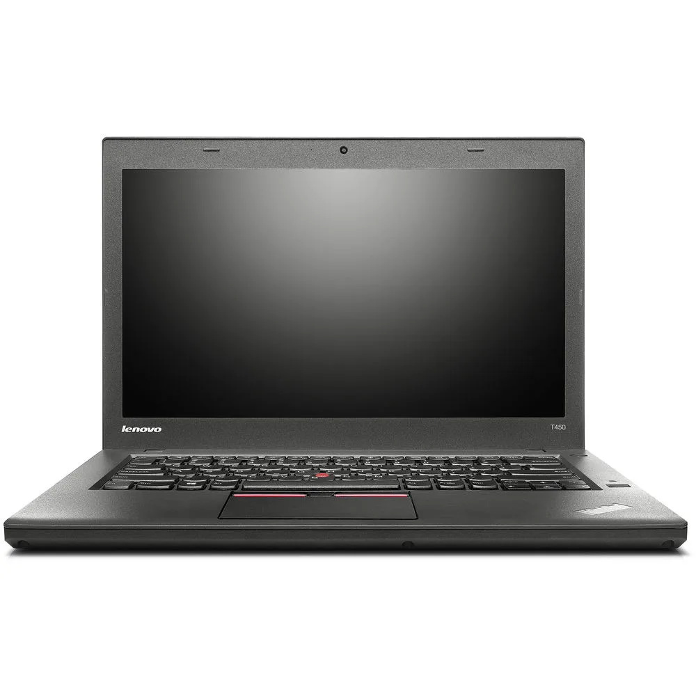 Black 14 inch ThinkPad T450 laptop closed lid matte finish