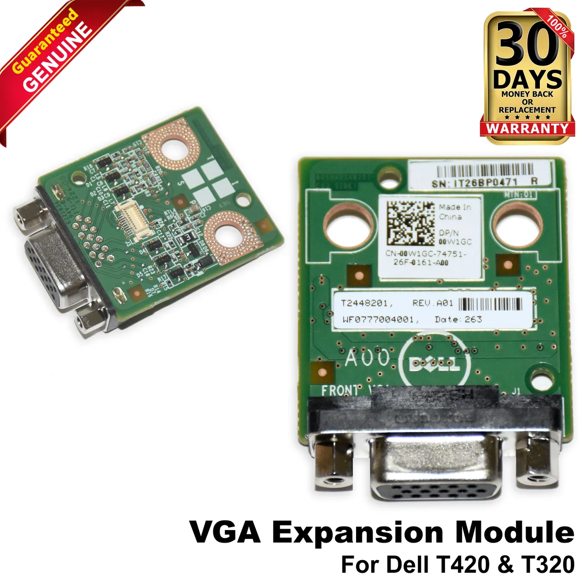 DELL DELL VGA Expansion Module 0W1GC for PowerEdge T420 T320 — product photo