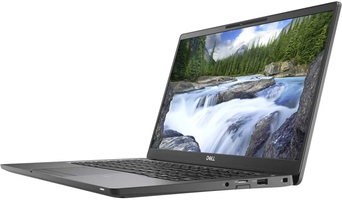 Silver Dell Latitude 7400 14 inch laptop closed view