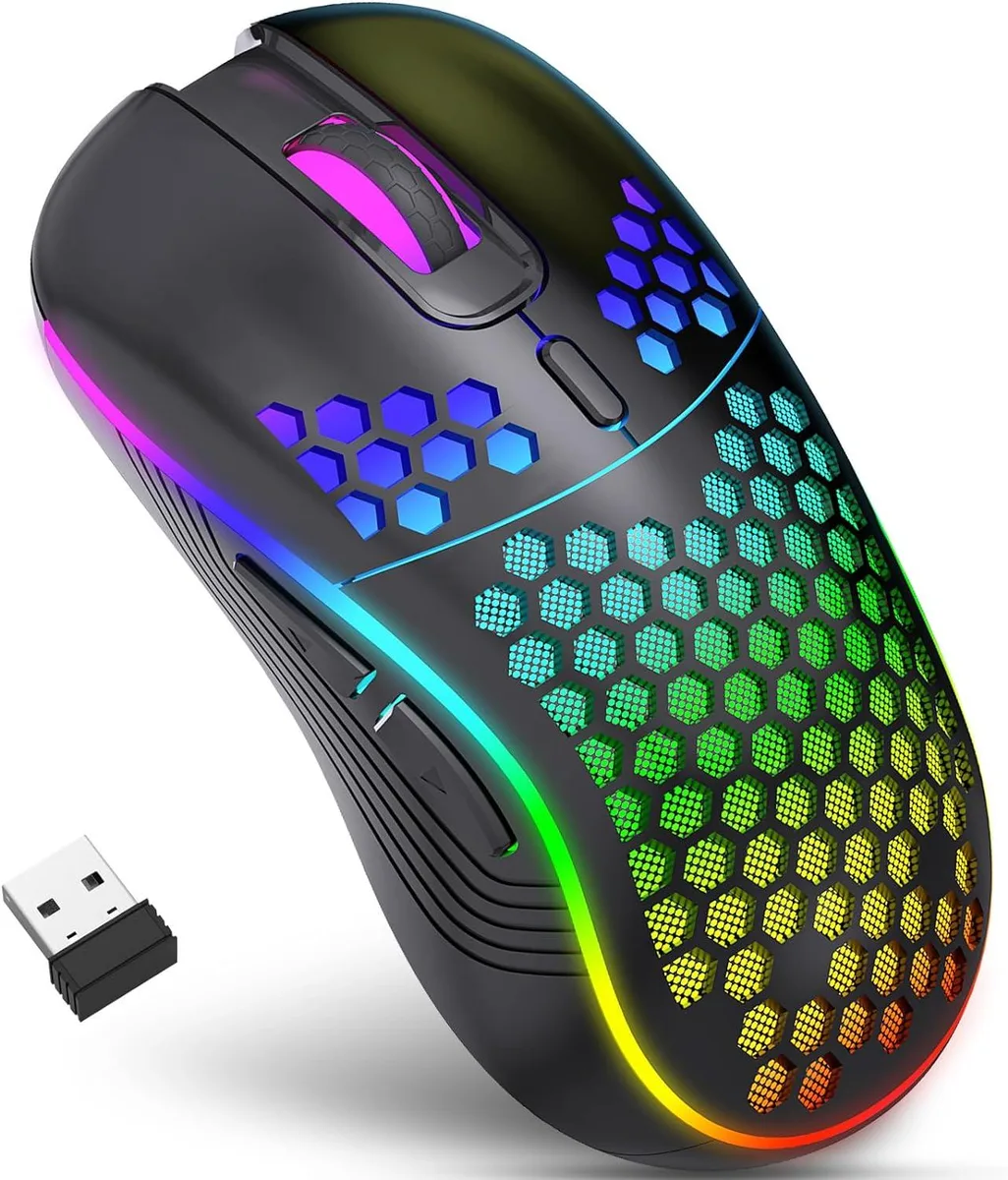 AUTYUE AUTYUE Wireless Gaming Mouse Honeycomb 2400 DPI 6 Button Black — tuotekuva