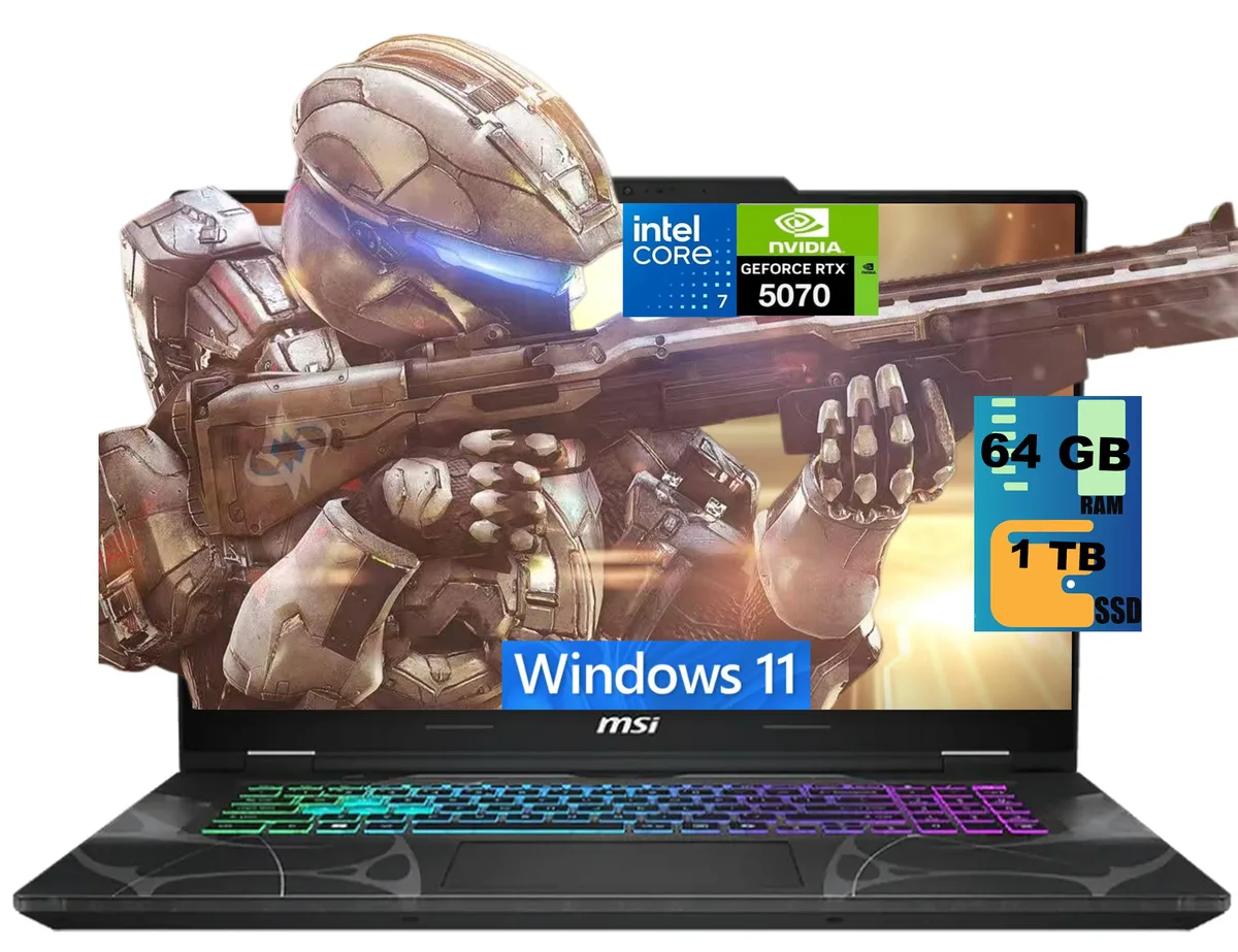 Black 15.6 inch gaming laptop, slim profile, matte finish, four zone RGB keyboard backlight