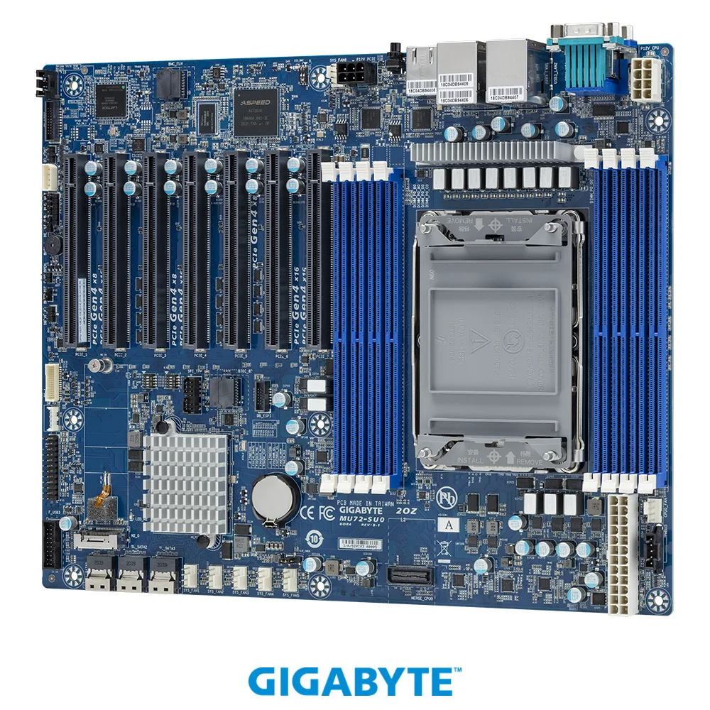 GIGABYTE GIGABYTE MU72-SU0 ATX server motherboard Socket P+ 8 DDR4 3200 256GB — 제품 사진