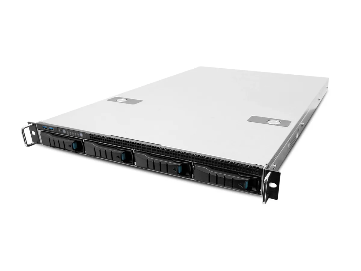 ABS ABS R1115-4545P rack server EPYC 4545P 16-core 32GB DDR5 2×512GB SATA SSD 450W redundant PSU — fotografia produktu
